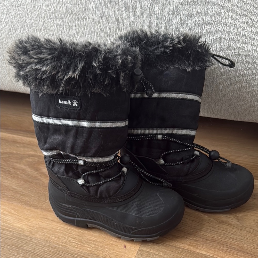 Kamik Black Kids Winter Boots